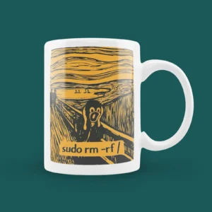 sudo rm -rf / (The Scream) Mug